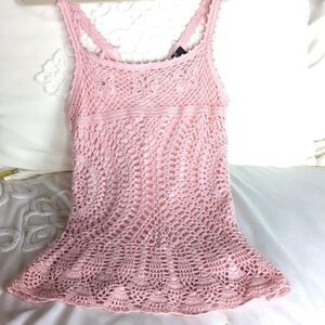Pretty in Pink 🩷Crocheted Tank Top